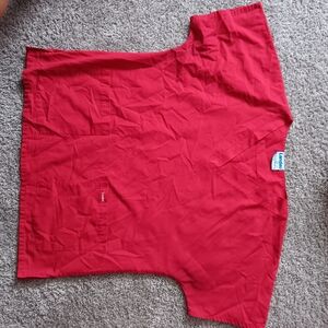 Landau Red Scrub Top.